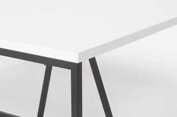Bodsjö Rektangulärt Satsbord 88 cm i Metall med Stenutseende - Vit - Möbler - Bord & matgrupper - Avlastningsbord - Satsbord