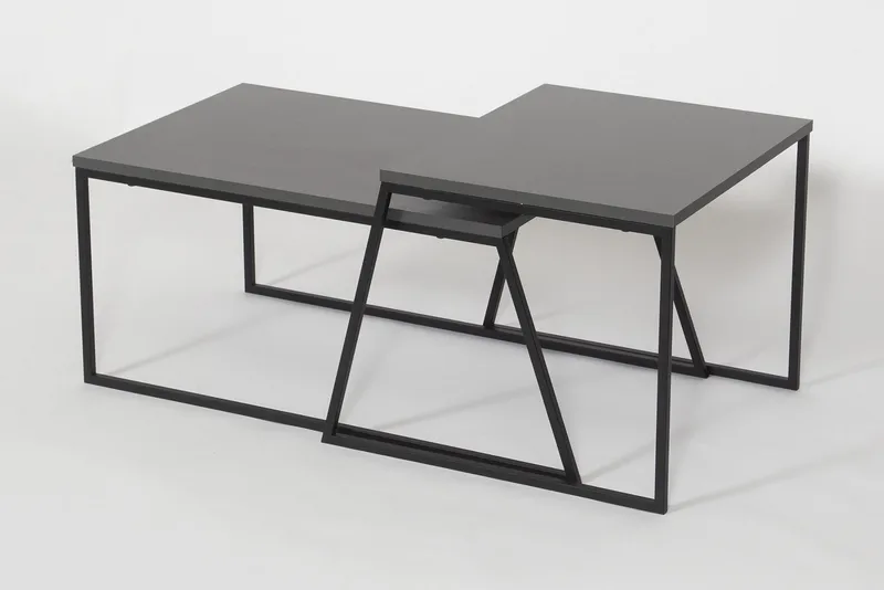 Bodsjö Satsbord 88 cm 2 Bord - Grå/Svart - Möbler - Bord & matgrupper - Avlastningsbord - Satsbord