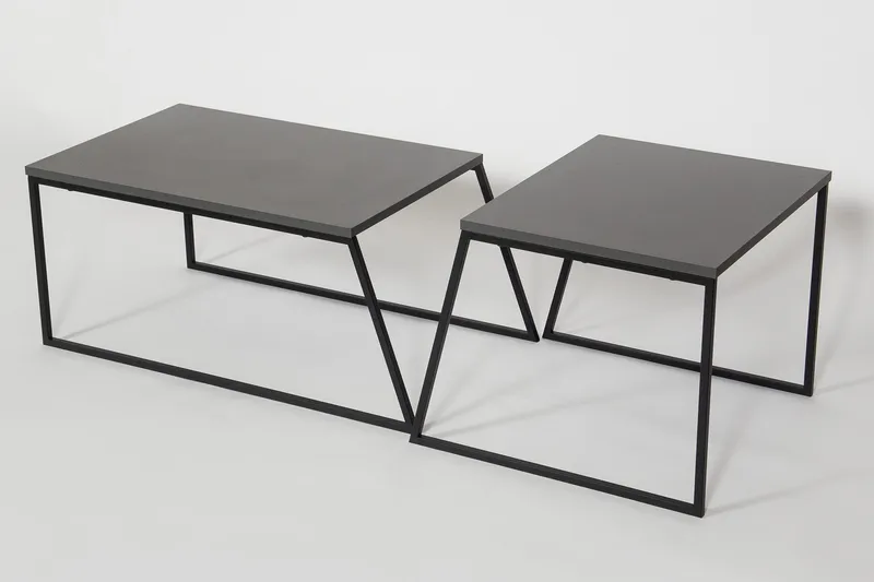 Bodsjö Satsbord 88 cm 2 Bord - Grå/Svart - Möbler - Bord & matgrupper - Avlastningsbord - Satsbord