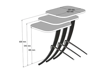 Erykah Satsbord 45 cm - Svart - Möbler - Bord & matgrupper - Avlastningsbord - Satsbord
