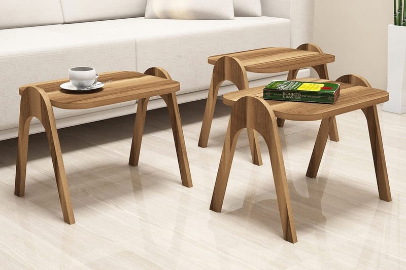 Hovdane Satsbord 49 cm 3 Bord - Brun - Möbler - Bord & matgrupper - Avlastningsbord - Satsbord