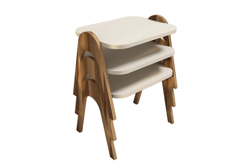 Hovdane Satsbord 49 cm 3 Bord - Vit - Möbler - Bord & matgrupper - Avlastningsbord - Satsbord