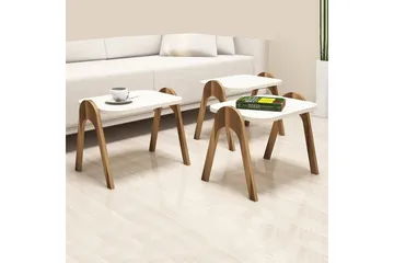 Hovdane Satsbord 49 cm 3 Bord - Vit - Möbler - Bord & matgrupper - Avlastningsbord - Satsbord