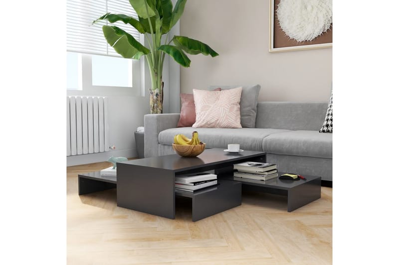 Satsbord grå 100x100x26,5 cm spånskiva - Grå - Möbler - Bord & matgrupper - Avlastningsbord - Satsbord