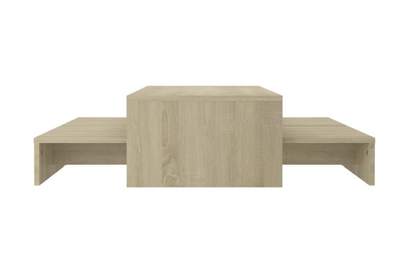 Satsbord sonoma-ek 100x100x26,5 cm spånskiva - Brun - Möbler - Bord & matgrupper - Avlastningsbord - Satsbord