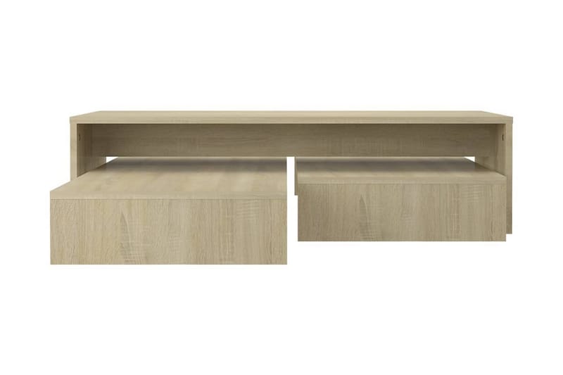 Satsbord sonoma-ek 100x100x26,5 cm spånskiva - Brun - Möbler - Bord & matgrupper - Avlastningsbord - Satsbord
