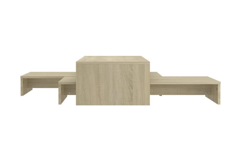 Satsbord sonoma-ek 100x100x26,5 cm spånskiva - Brun - Möbler - Bord & matgrupper - Avlastningsbord - Satsbord