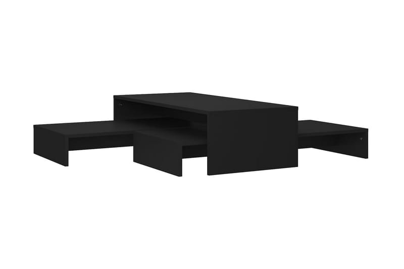 Satsbord svart 100x100x26,5 cm spånskiva - Svart - Soffbord - Satsbord