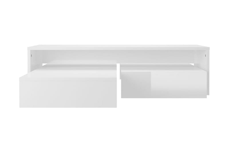 Satsbord vit högglans 100x100x26,5 cm - Vit - Möbler - Bord & matgrupper - Avlastningsbord - Satsbord