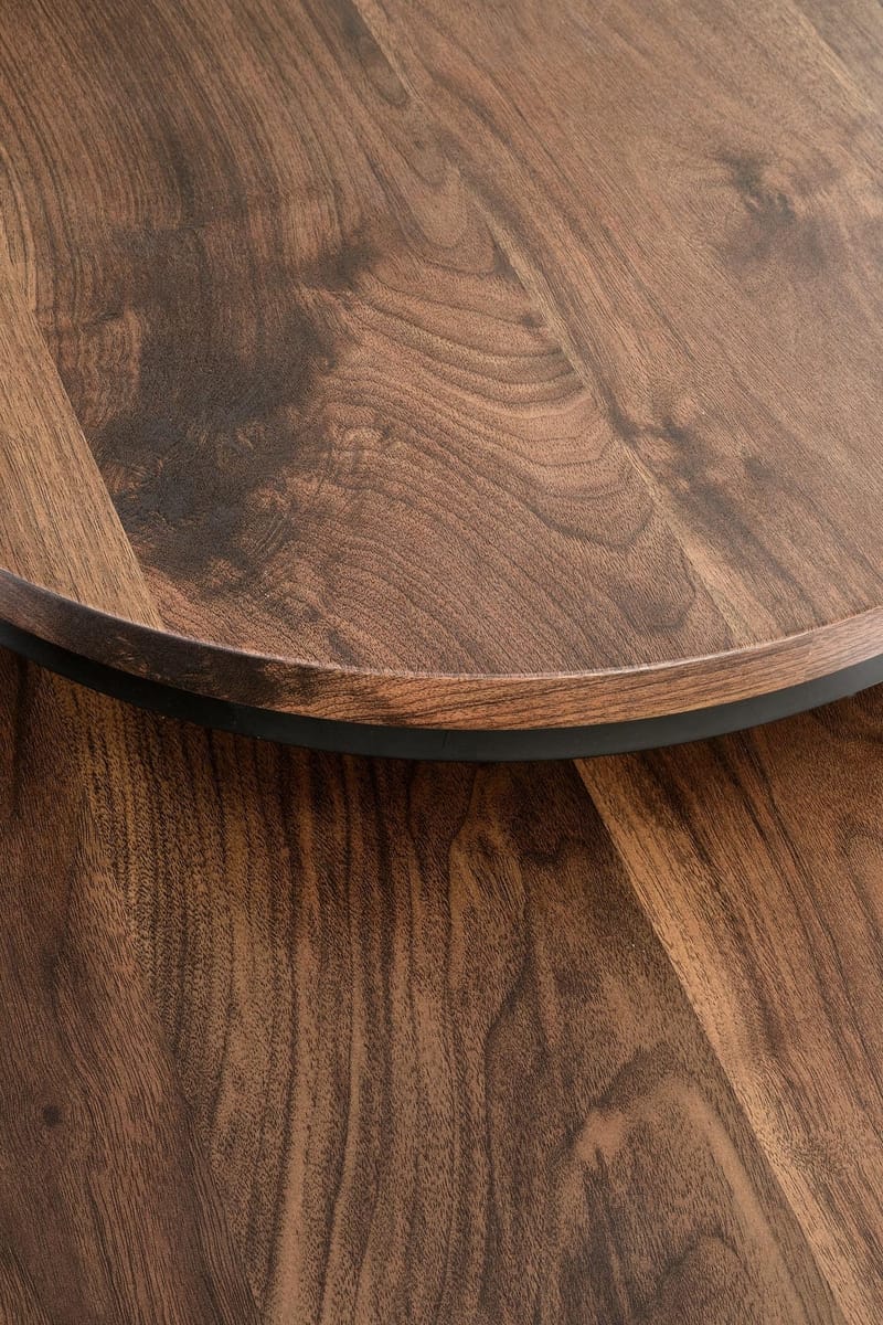 Satsbord valnöt/svart Ø43/53 cm - Tore - Valnöt/svart - Möbler - Bord & matgrupper - Avlastningsbord - Satsbord