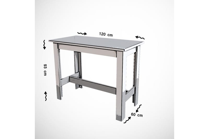 Saylors Bord 120 cm - Vit - Hushåll - Bar & vin - Barmöbler