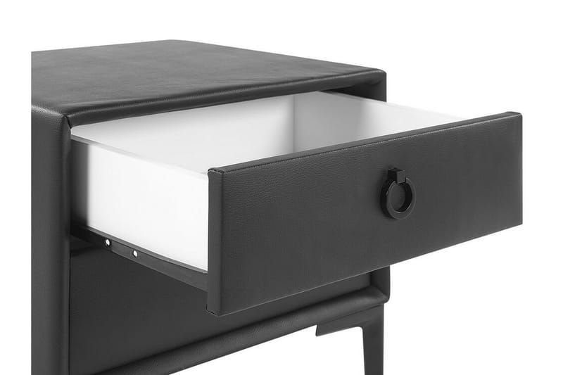 Sezanne Sängbord 44 cm - Konstläder/Svart - Sängbord & nattduksbord