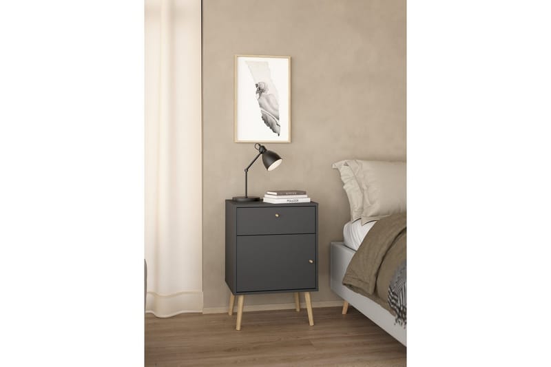 Shinta Sängbord 50 cm - Grå - Möbler - Bord & matgrupper - Avlastningsbord - Sängbord & nattduksbord
