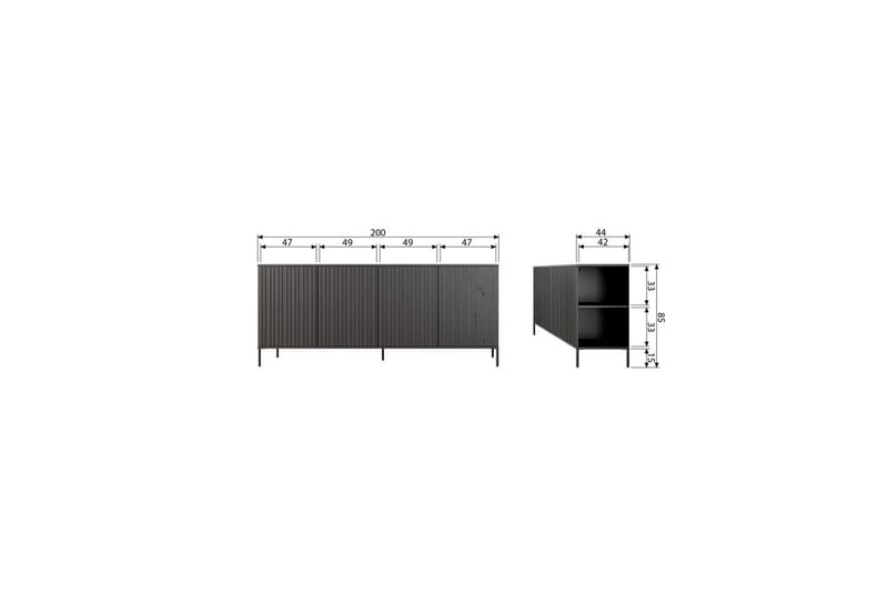 Sideboard New Gravure - Damm, Furu - Möbler - Bord & matgrupper - Avlastningsbord - Hallbord