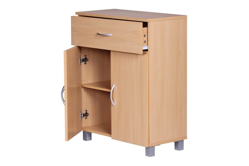 Sideboard Wohnling Folierad spånskiva 60 x 75 cm 2 dörrar 1 låda modern stil - Möbler - Bord & matgrupper - Avlastningsbord - Hallbord