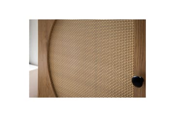 Sideboard Wohnling Folierad spånskiva ekoptik halvcirkel rottingväv look 2 dörrar 3 lådor modern - Förvaring - Förvaringsmöbler - Sideboard & skänk