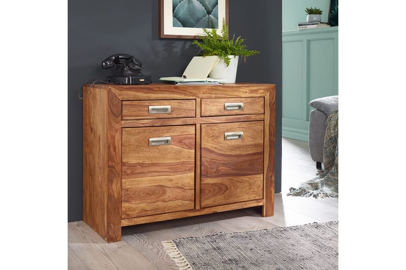 Sideboard Wohnling Massivt trä 90 cm 2 dörrar 2 lådor Lantstil - Möbler - Bord & matgrupper - Avlastningsbord - Hallbord
