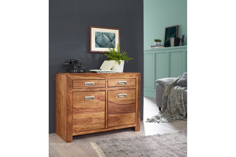 Sideboard Wohnling Massivt trä 90 cm 2 dörrar 2 lådor Lantstil - Möbler - Bord & matgrupper - Avlastningsbord - Hallbord