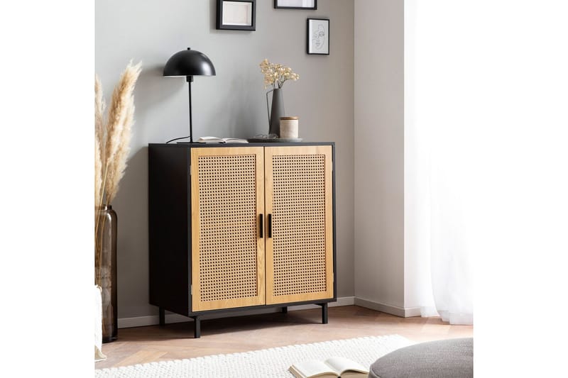 Sideboard Wohnling Melaminbelagd MDF 80 cm 2 dörrar med wienerflätning modern - Möbler - Bord & matgrupper - Avlastningsbord - Hallbord