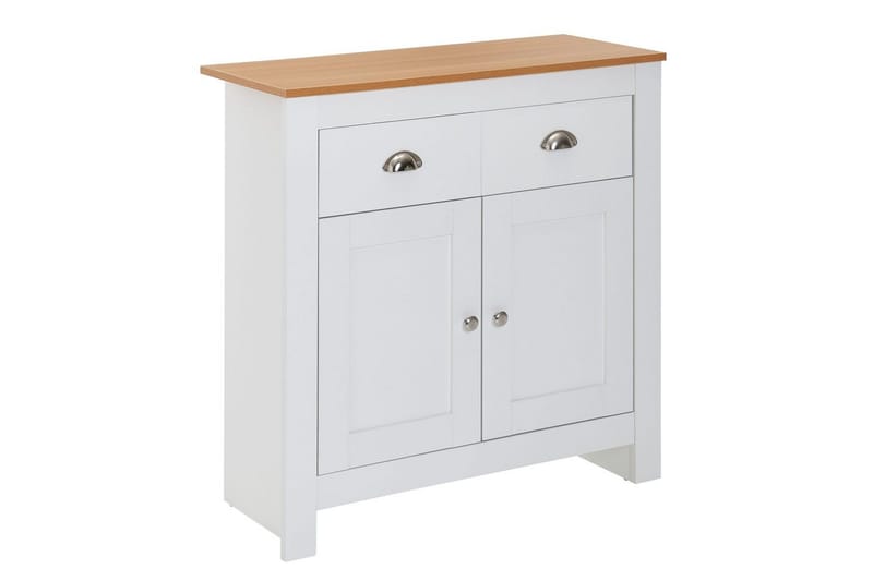 Sideboard Wohnling Melaminbelagd spånskiva tvåfärgad optik ek/vit 2 dörrar 2 lådor modern - Möbler - Bord & matgrupper - Avlastningsbord - Hallbord