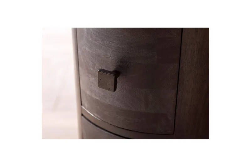 Sideboard Wohnling Runt massivt trä lantlig stil Svart, 4 lådor - Svart, 4 lådor - Möbler - Bord & matgrupper - Avlastningsbord - Hallbord