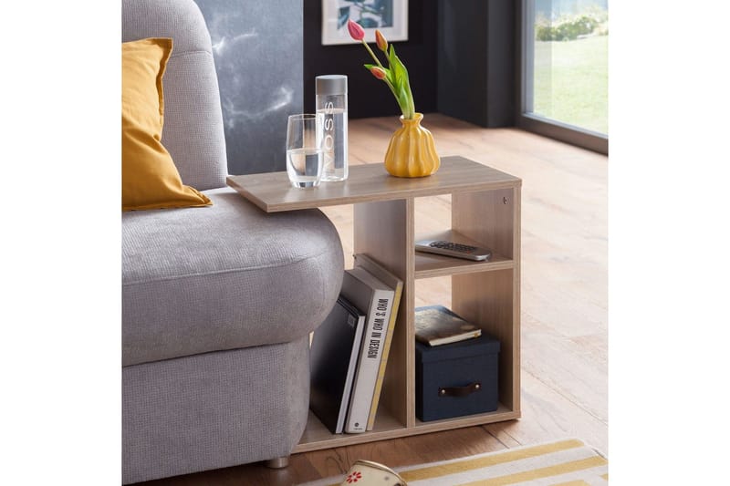 Sido bord Wohnling folierad spånskiva 50 cm, modern loftstil Sonoma - Sonoma - Möbler - Bord & matgrupper - Avlastningsbord - Lampbord