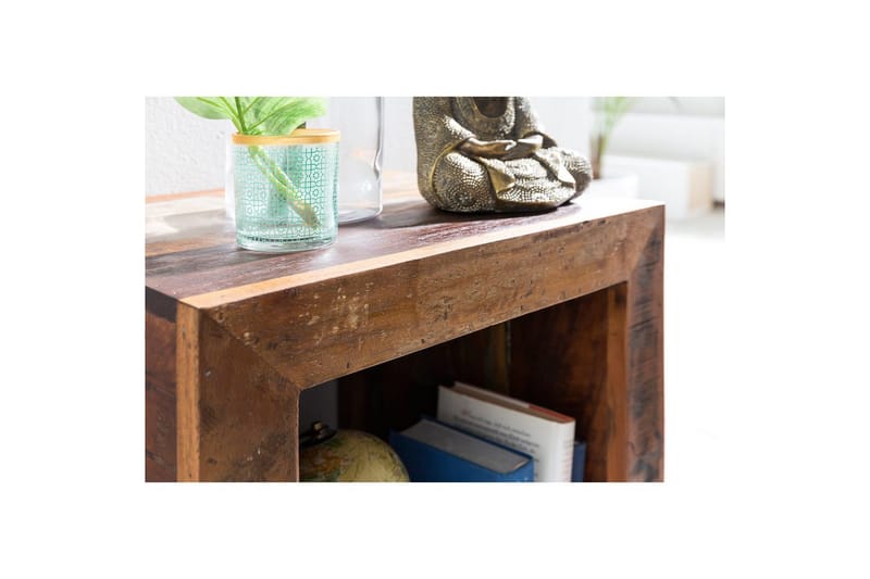 Sido bord Wohnling Massivt återvunnet trä Kolkutta kube Industriell - Möbler - Bord & matgrupper - Avlastningsbord - Lampbord