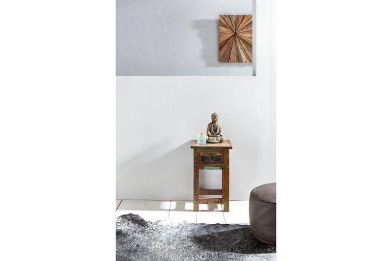 Sido bord Wohnling Massivt återvunnet trä Kolkutta låda Industriell - Möbler - Bord & matgrupper - Avlastningsbord - Lampbord