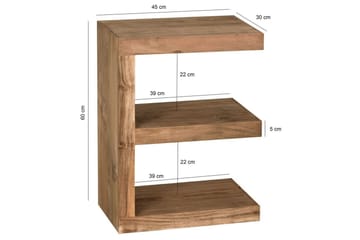 Sido bord Wohnling Massivt trä, E-kub, lantlig stil Akacia - Akacia - Möbler - Bord & matgrupper - Avlastningsbord - Lampbord