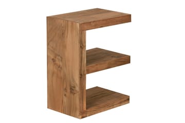 Sido bord Wohnling Massivt trä, E-kub, lantlig stil Akacia - Akacia - Möbler - Bord & matgrupper - Avlastningsbord - Lampbord