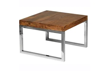 Sido bord Wohnling massivt trä, kvadratisk med metallkromben, herrgårdsstil 60x60 cm - 60x60 cm - Möbler - Bord & matgrupper - Avlastningsbord - Lampbord