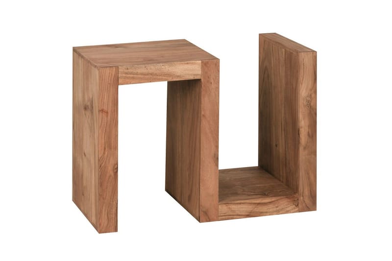 Sido bord Wohnling Massivt trä, S-kub, lantlig stil Akacia - Akacia - Möbler - Bord & matgrupper - Avlastningsbord - Lampbord