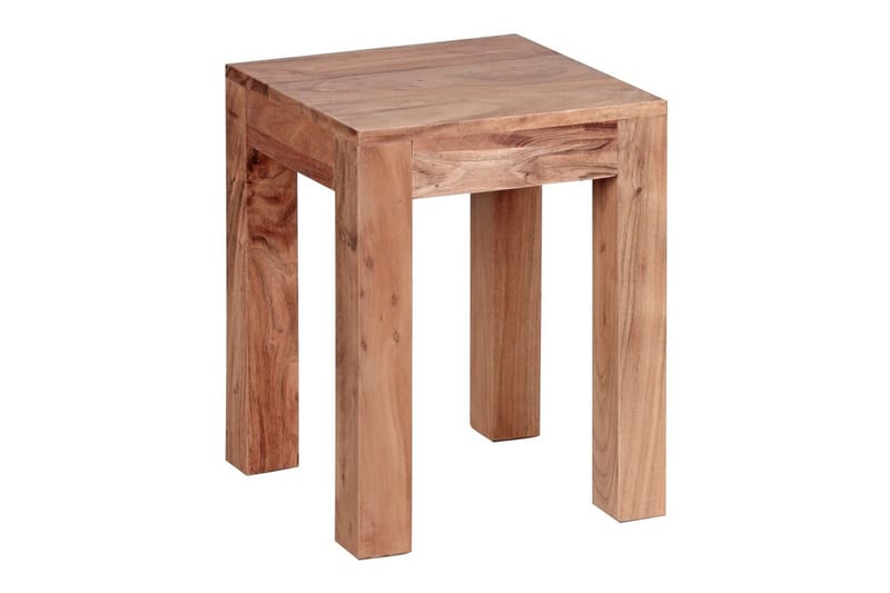 Sido bord Wohnling massivt trä 35x35cm med träben, lantlig stil Akacia - Akacia - Möbler - Bord & matgrupper - Avlastningsbord - Lampbord