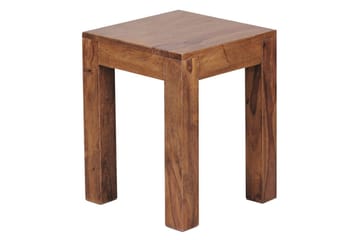 Sido bord Wohnling massivt trä 35x35cm med träben, lantlig stil Rosenträ - Rosenträ - Möbler - Bord & matgrupper - Avlastningsbord - Lampbord