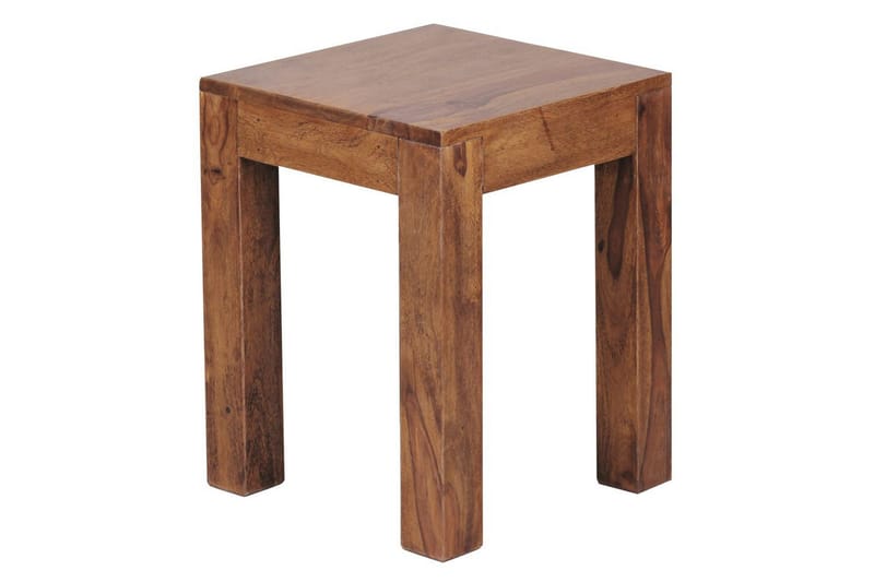 Sido bord Wohnling massivt trä 35x35cm med träben, lantlig stil Rosenträ - Rosenträ - Möbler - Bord & matgrupper - Avlastningsbord - Lampbord