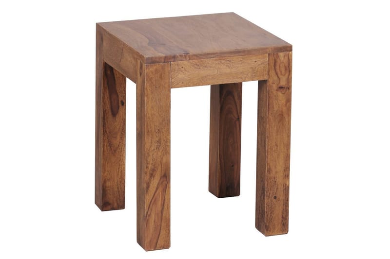 Sido bord Wohnling massivt trä 35x35cm med träben, lantlig stil Rosenträ - Rosenträ - Möbler - Bord & matgrupper - Avlastningsbord - Lampbord