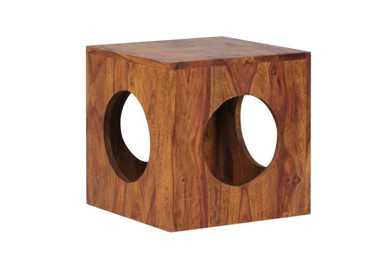 Sido bord Wohnling Massivt trä kub förvaringsutrymme lantstil - Möbler - Bord & matgrupper - Avlastningsbord - Lampbord