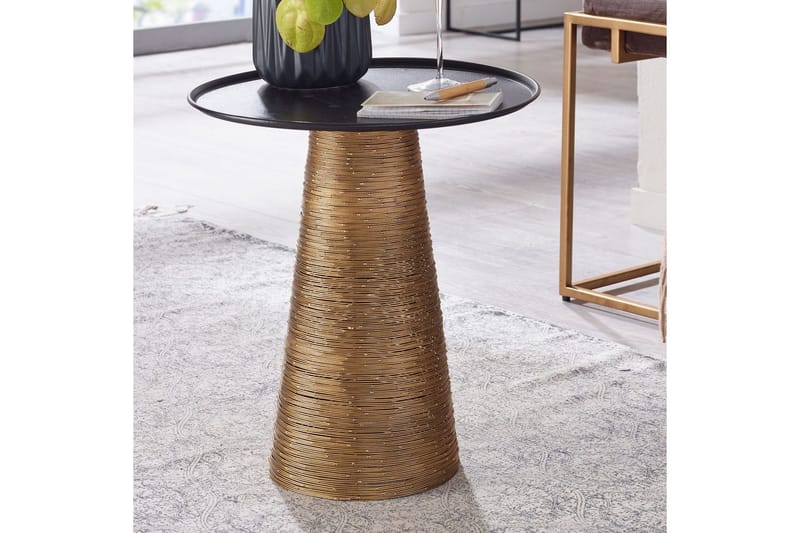 Sido bord Wohnling Metall Rund 40 cm Brickoptik Bordsskiva Modern - Möbler - Bord & matgrupper - Avlastningsbord - Lampbord