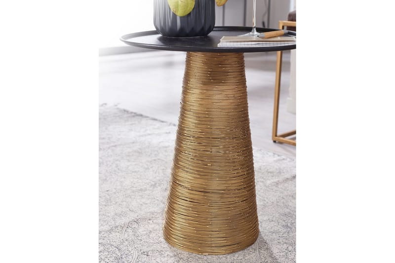 Sido bord Wohnling Metall Rund 40 cm Brickoptik Bordsskiva Modern - Möbler - Bord & matgrupper - Avlastningsbord - Lampbord