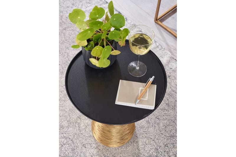 Sido bord Wohnling Metall Rund 40 cm Brickoptik Bordsskiva Modern - Möbler - Bord & matgrupper - Avlastningsbord - Lampbord