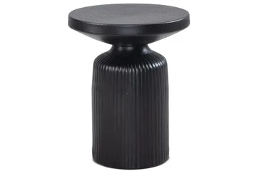 Sido bord Wohnling Metall Rund 40 cm Svart Hamrad Look Industriell - Möbler - Bord & matgrupper - Avlastningsbord - Lampbord