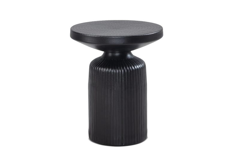 Sido bord Wohnling Metall Rund 40 cm Svart Hamrad Look Industriell - Möbler - Bord & matgrupper - Avlastningsbord - Lampbord