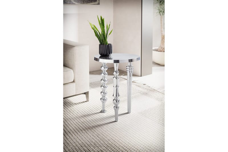 Sido bord Wohnling Metall Rund 44 cm med 3 Olika Ben Modern - Möbler - Bord & matgrupper - Avlastningsbord - Lampbord