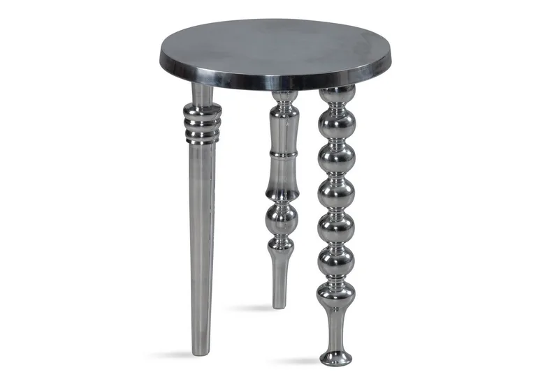 Sido bord Wohnling Metall Rund 44 cm med 3 Olika Ben Modern - Möbler - Bord & matgrupper - Avlastningsbord - Lampbord