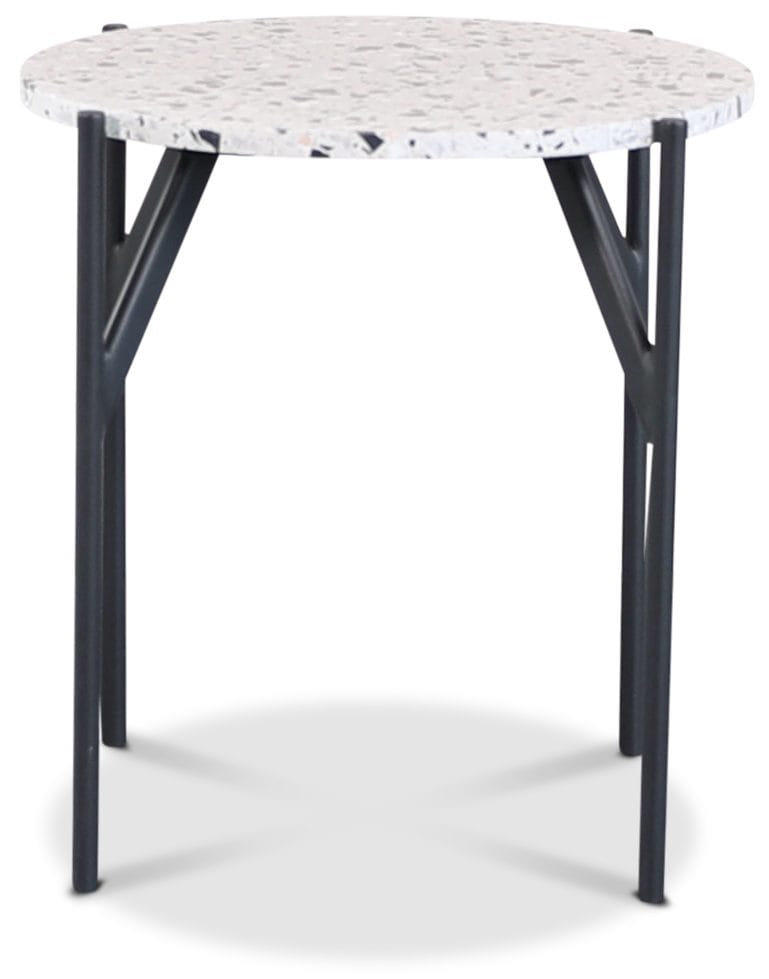 Sidobord Ø50 cm - Terrazzo sten, Terrazzo