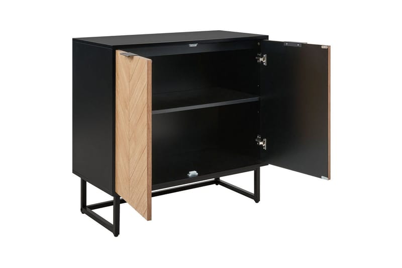 Sidobord Alaska Svart, ljust trä - Svart, ljust trä - Möbler - Bord & matgrupper - Avlastningsbord - Lampbord