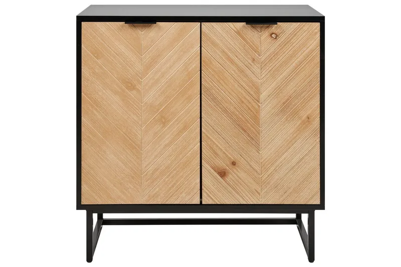 Sidobord Alaska Svart, ljust trä - Svart, ljust trä - Möbler - Bord & matgrupper - Avlastningsbord - Lampbord