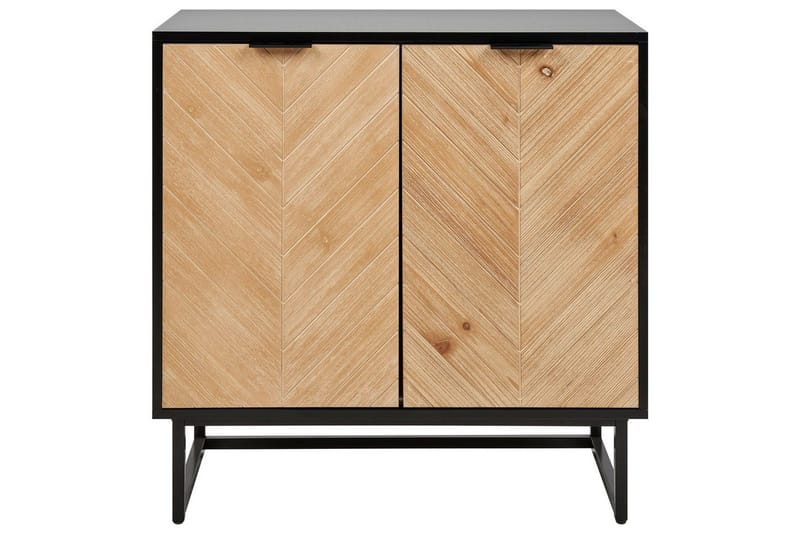 Sidobord Alaska Svart, ljust trä - Svart, ljust trä - Möbler - Bord & matgrupper - Avlastningsbord - Lampbord