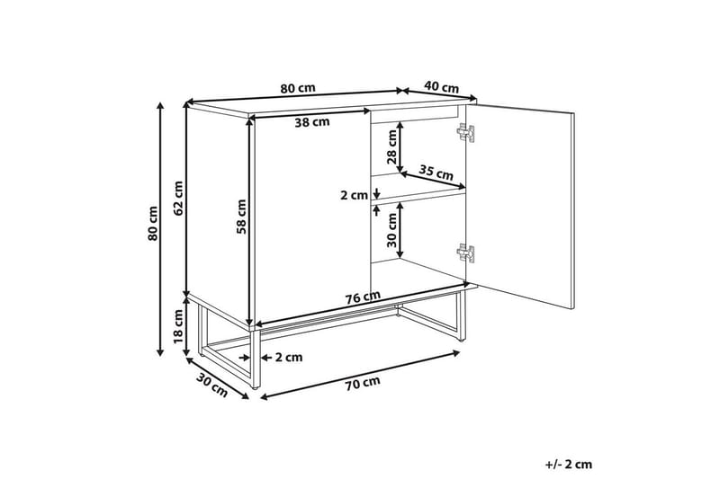 Sidobord Alaska Svart, ljust trä - Svart, ljust trä - Möbler - Bord & matgrupper - Avlastningsbord - Lampbord