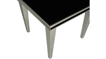 Sidobord Andvik 60x60x57 cm - Svart glas - Möbler - Bord & matgrupper - Avlastningsbord - Lampbord